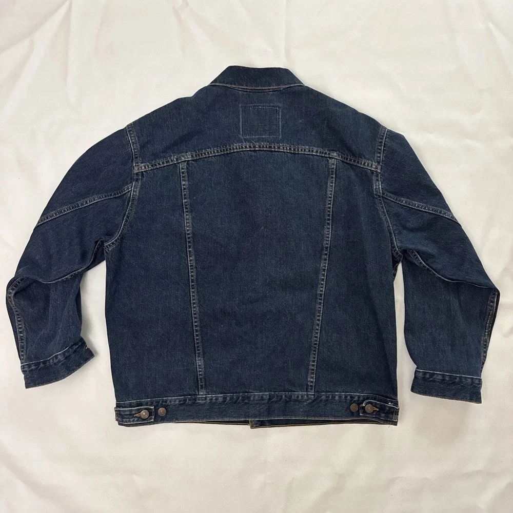 VINTAGE 90s Levi Dark Denim Jacket 70507-4886 Size L